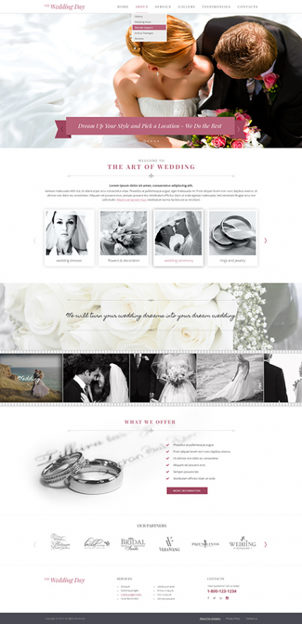Wedding day web template
