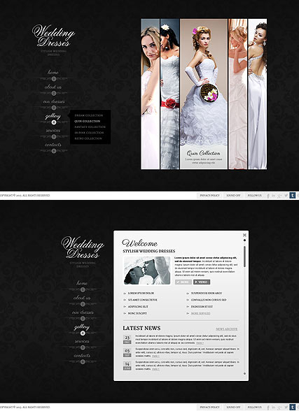 Wedding Dresses web template