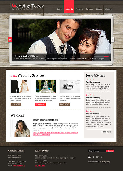 Wedding Planner web template