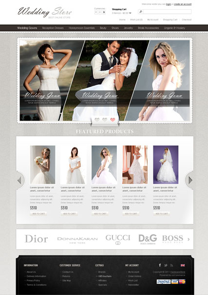Wedding Store web template