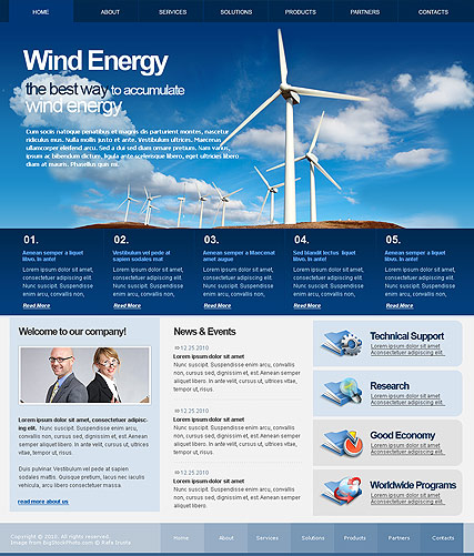 Wind Energy web template