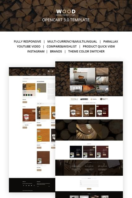 Wood Finishes Responsive OpenCart Template