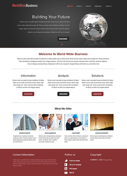 WorldWide Business web template