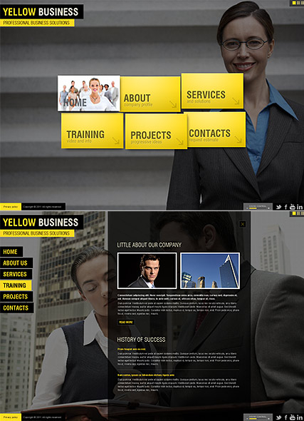 Yellow Business web template